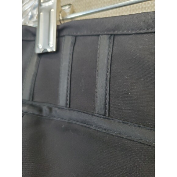 Cache Black Mixed Media Seam Detail Back-Zip Back-Slit Pencil Skirt Size 10 VTG - Picture 2 of 5